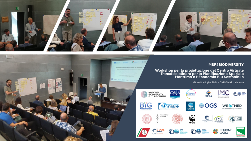 Workshop per la progettazione del Centro Virtuale Transdisciplinare per la Pianificazione Spaziale Marittima e l'Economia Blu Sostenibile